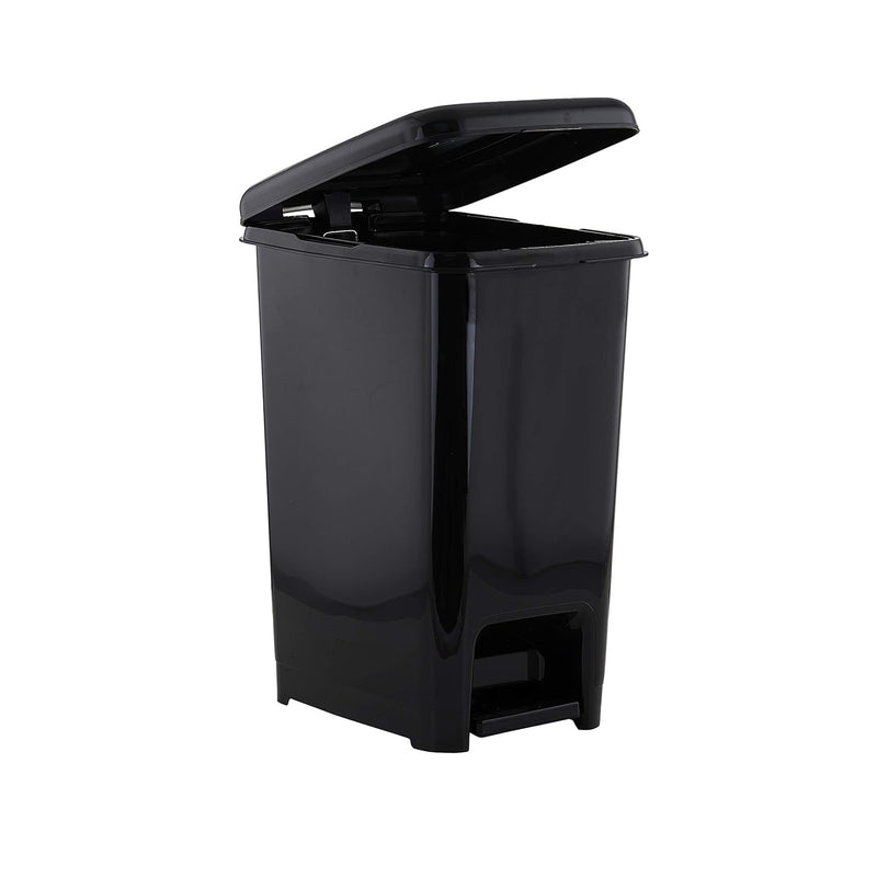 Slim Trash Can With Foot Pedal – 6.5 Gallon Step-On Trash Can, Plastic Garbage C