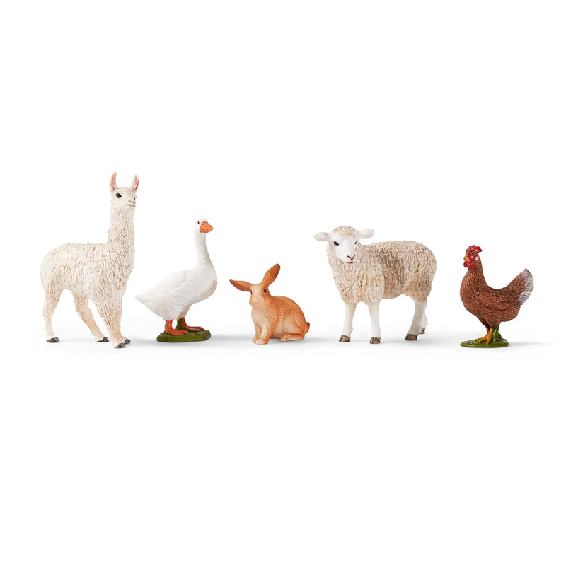 Schleich Farm World 5-Piece Farm Animal Toy Set Including Cute Llama, Rabbi