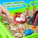 Sensory Bin, Dinosaurs Kit With Sensory Sand, Play Sand Pretend Play Beach Toy, Sandbox For Girls And Boys
