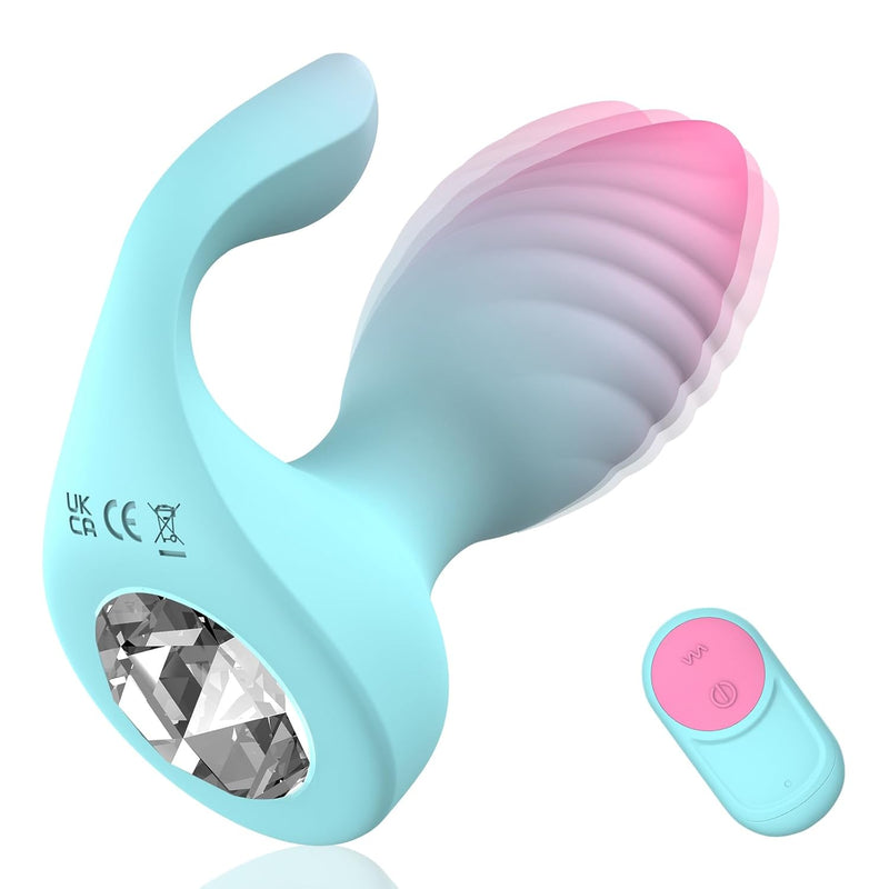 Adult Sex Toys For Women Anal Plug, 2 In 1 Remote Control Vibrator Clitoris Stimulator With 10 Vibrating Frequencies, Dual Motors Anal Toys Vibrating Butt Plug With Crystal Diamond Female Sex Toy