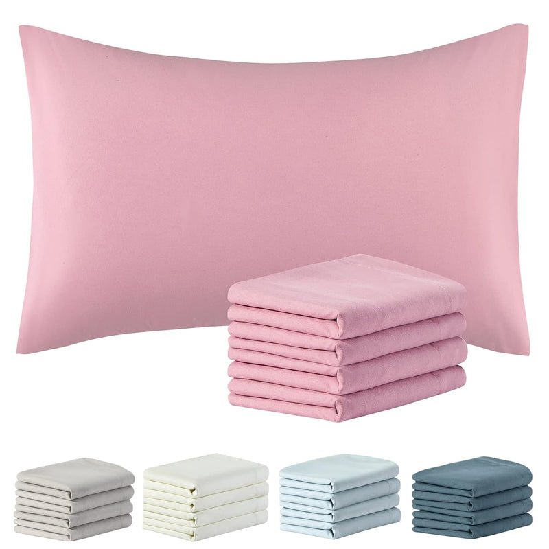 1800 Thread Count Microfiber Pillowcases King Size Set Of 4 - Envelope Closure