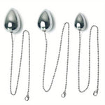 Stainless Steel Anal Beads Secure Chain Anal Plug For Training Sensory Play Metal Butt Plug Set For Beginners Advanced Users Anal Balls Bdsm Sm Fetish Anal Training Plug Adult Sex Toys(L)