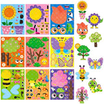 45 Pcs Spring Make-a-Face Holographic Stickers for Kids