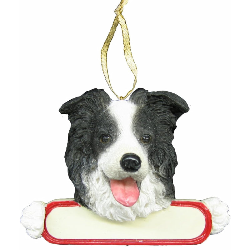 Border Collie Ornament Santa'S Pals With Personalized Name Plate A Great Gift