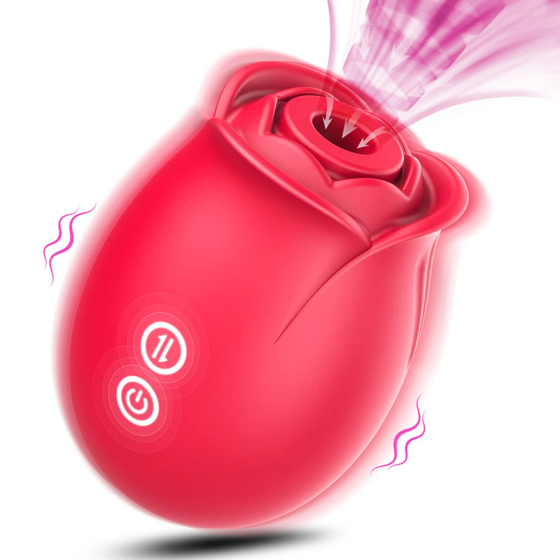 Sex Toys Rose Dildo Vibrator - Upgraded Adult Toys With 18 Sucking & Vibrating Modes For Women Clitoral Nipple, Rose Sucker Sex Stimulator G Spot Vibrators For Woman Couples Adult Sex Games