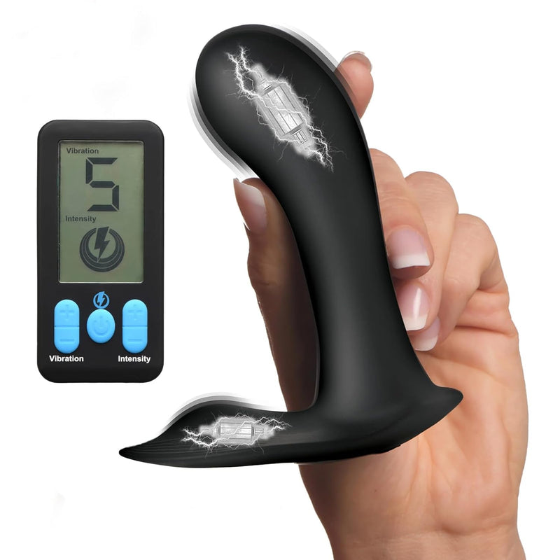 Electric Shock Panty Vibe Sex Toys For Women G Spot Clitoris Men Prostate Massager Anal Safe E-Stim Stimulator Perineum Vibrating Butt Plug Electroshock Vibrator Electroplay Shocking