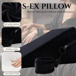 Foam Couples Positioning Pillow with Adjustable Wrist & Thigh Cuffs
