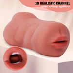 3-In-1 Male Stimulator With Realistic Textures - Premium Tpe, Multi-Stimulation Design, Thick & Durable (1.47 Lbs), Easy Clean, Discreet Shipping