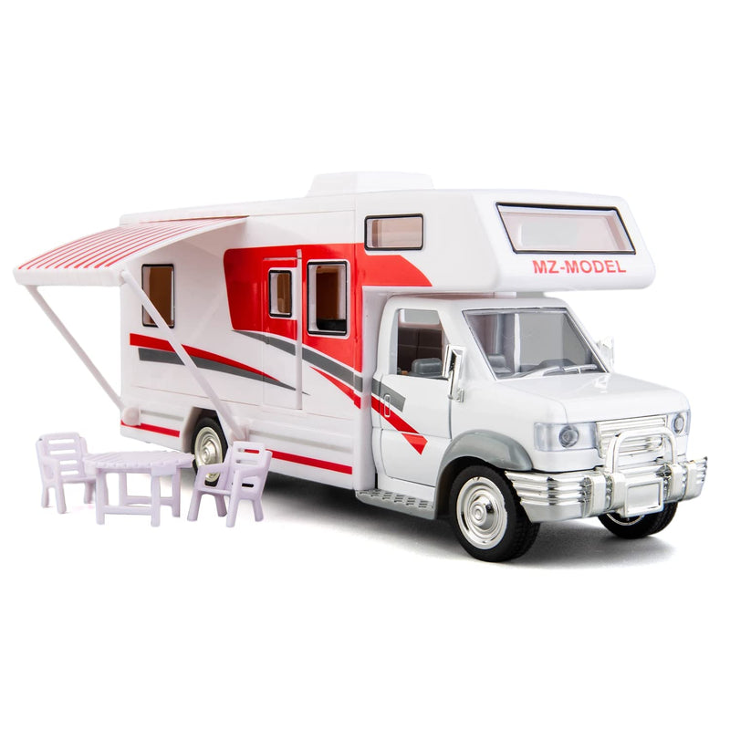 1:28 Scale Diy Luxury Motorhome Die Cast Car Model, Zinc Alloy Die Cast Pul