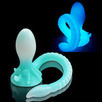 Monster Small Knot Long Tentacle Dildo Butt Plug Silicone Double Ended Octopus Fantasy Dildo With Suction Cup Light Up Anal Plug Ease Trainer Gay Adult Sex Toys & Games For Women10.2'' (S)