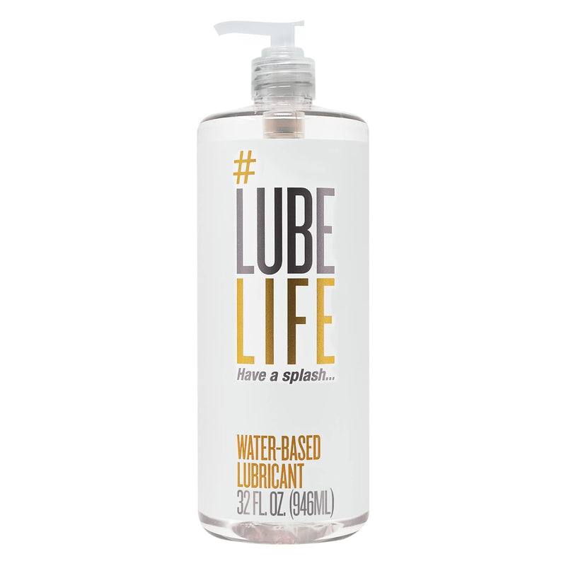 Lubelife Water-Based Lube – Personal Lubricant For Men, Women & Couples, Travel Size, Non-Staining, Easy Clean-Up, Toy-Safe, 32 Fl Oz