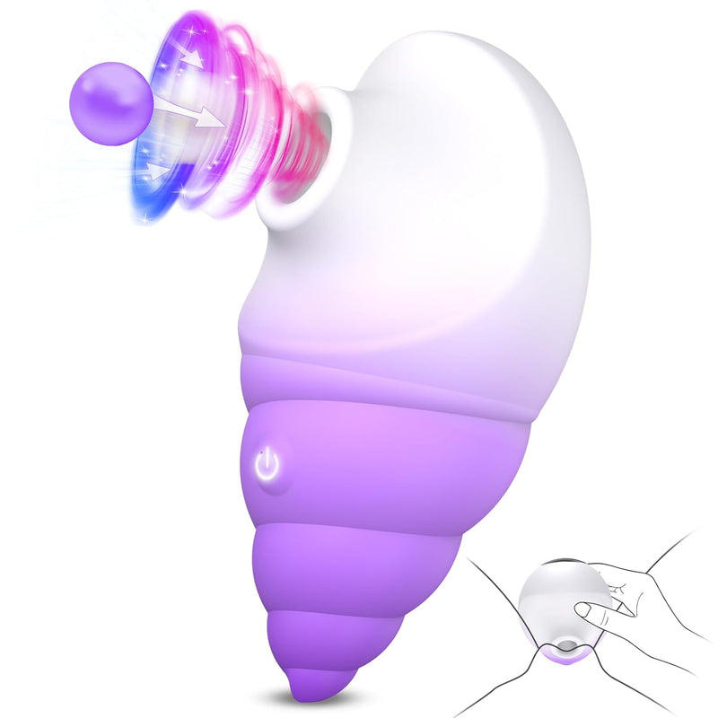 Sucking Vibrator Women Sex Toys - Conch Adult Sex Toys Clitoral Nipple Suction Vibrators With 10 Sucking Modes, Wide Opening Sucker Rose Mini Vibrater For Female Couples Adult Sex Games