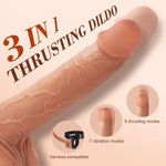 Remote Control Thrusting Dildo Vibrator Sex Toys Realistic Silicone Dildos Sex Toy For G-Spot & Anal Stimulation With Strong Suction Cup Realistic 8.7 In Vibrator Adult Toys For Women Couples Play