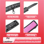 Bondage Handcuffs Bdsm Sex Restraints Toys Pu Leather Cuffs Sex Toys Adjustable Adult Fetish Erotic Slave Sm Game For Couples Women Men (Pink)