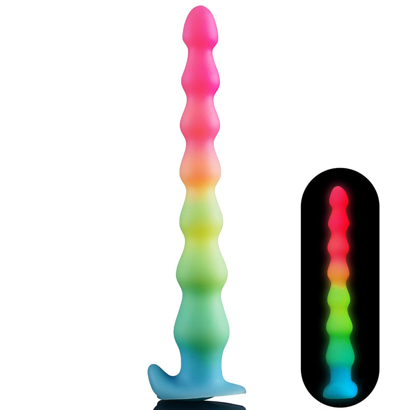 Fantasy Dildo Knot Dildo Huge Anal Beads, 14.6" Long Anal Dildo Dragon Monster Dildo, Glowing Horse Dildo Dog Dildo Anal Plug, Silicone Large Butt Plug Animal Knotted Dildo Sex Toys For Women, Men