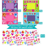 24 Pack Valentine's Day Picture Frame Craft Kits for Kids with DIY Stickers