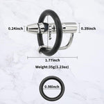 304 Stainless Steel Hollow Personal Care Device - Adult Toys With Adjustable Safety Ring (0.39Inch)