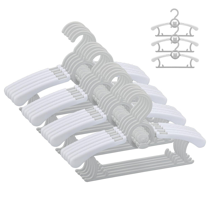 Baby Hangers For Nursery Closet,Infant Hangers 20 Pack Grey Non-Slip And Extenda