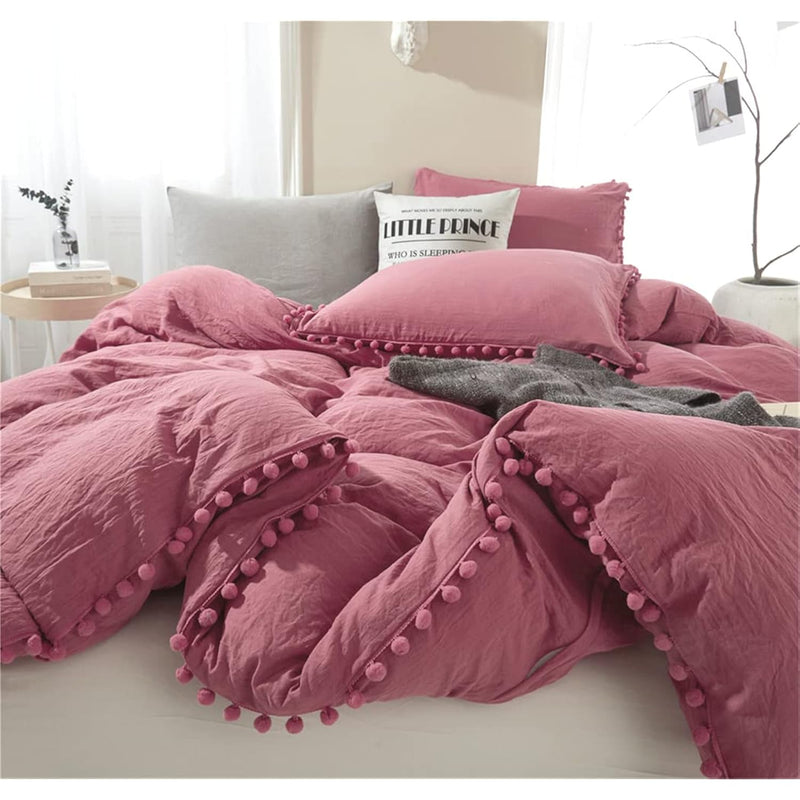 Kid'S Duvet Cover Twin Size,100% Washed Microfiber 2Pcs Girl Bedding Duvet Cov