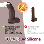 9.21 Inch Girth Huge Thick Black Dildo Sex Toy,Super Soft Real Skin Dual Density Silicone Dildos With Strong Suction Cup For G Spot Stimulator And Anal Play,Adult Sex Toys For Women And Men