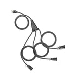 Outdoor Extension Cord 1 To 3 Splitter For Christmas, Total 12Ft, 13A 125V 162
