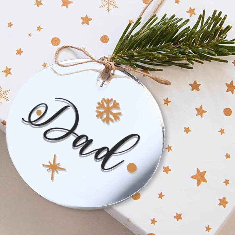 20 Pcs 2023 Silver Mirrored Acrylic Christmas Ornament Set, Blank Round Orname