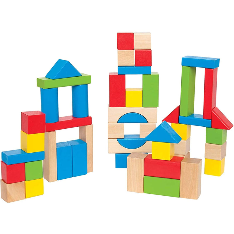 Maple Wood Kids Building Blocks by Hape | Stacking Wooden Block Educational