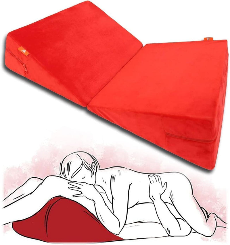 Set of 2 Triangle Support Pillows – Portable Cushion for Couples & Sleep Aid