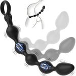 Flexible Silicone Vibrating Anal Beads 13.1 Inch, Rechargeable Prostate Massager With 10 Vibration Modes, Adult Sex Toys & Games, Men Women Butt Plug Sex Toys, Anal Play For Couple