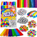 1200pcs+ Craft Kits Back to School Supplies with Pipe Cleaners