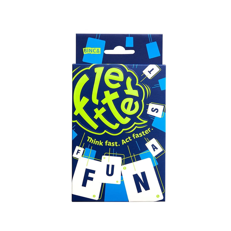 Fletter Word Game, Fun Card Game For All Ages Fast Family Game For Kids, Te