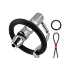 304 Stainless Steel Hollow Personal Care Device - Adult Toys With Adjustable Safety Ring (0.39Inch)