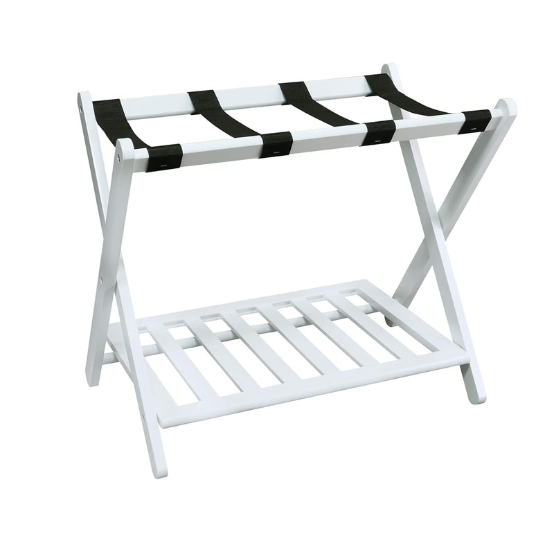 Shelf-White Luggage Rack, 26.75" Wide