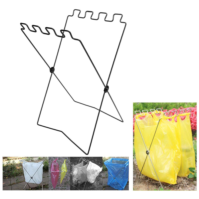 Trash Rack, Portable Garbage Bag Holder Place 33-Gallon For Camping Picnic Barbe
