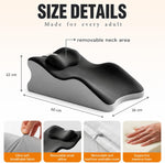 Memory Foam Wedge Pillow for Couples with Multi-Angle Support & Removable Cover