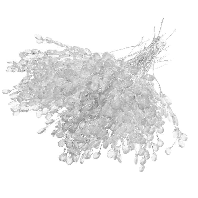 Fityle 50Pcs Crystal Bud Branches Artificial Flower Twigs For Wedding Party Ho