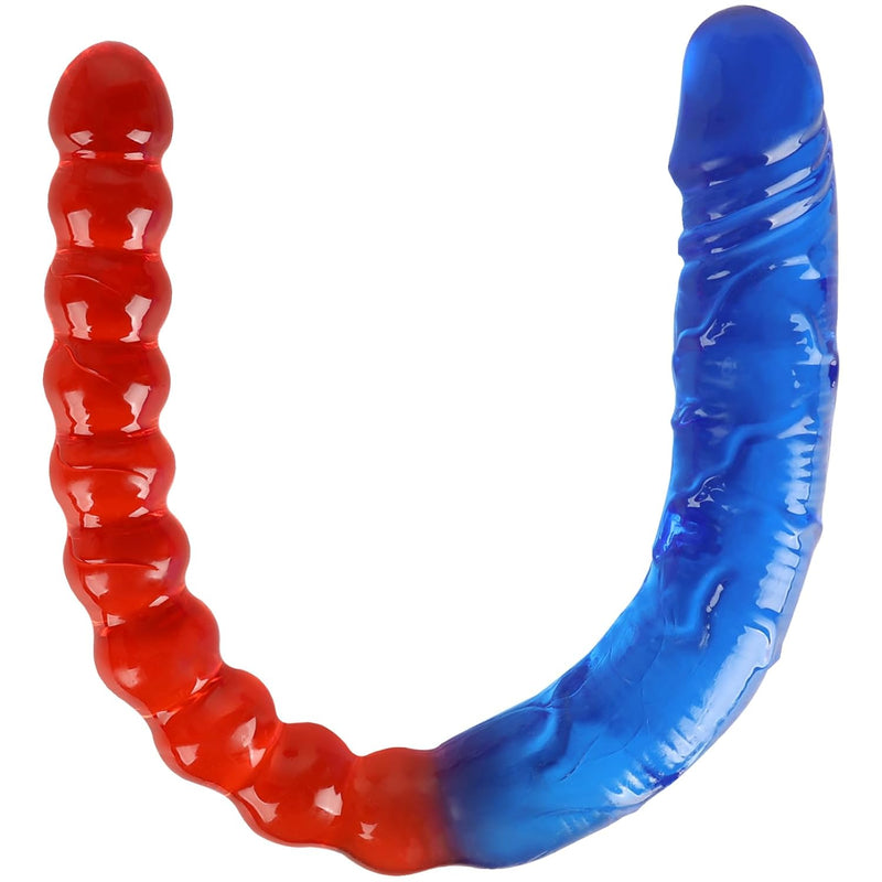 17 Inch Double Ended DildoFlexible Anal Beads For Lesbian, Anal G-Spot Stimulator Long Penis Soft And Flexible With Veins And Glans Adult Sex Toys For Women Men Couple