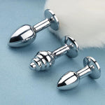 3Pcs/Set Fox Tail Anal Butt Plug With 3 Types Replaceable Detachable Stainess Steel Plugs Sex Adult Toys Flirting Tools For Cosplay,Sm Role Play And Couples