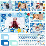 40 Pcs Christmas Snowflake Picture Frame Craft Kit, DIY Photo Ornaments for Kids