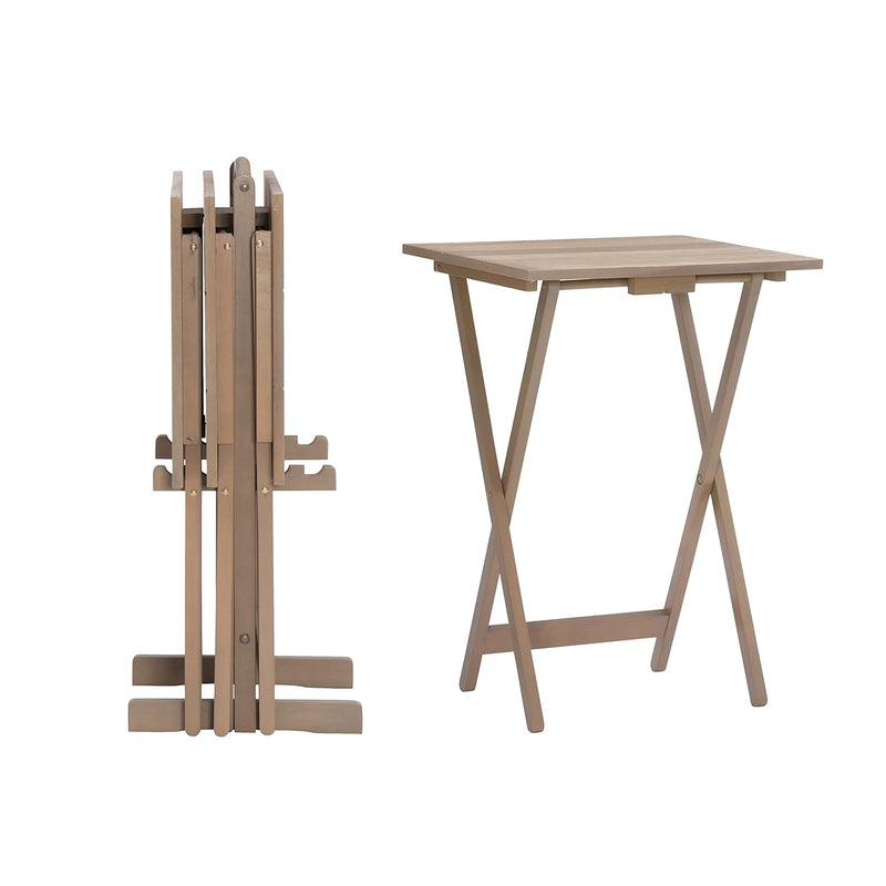 Acacia Grace Tray Table Set, Driftwood