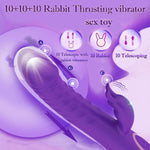 Rabbit Vibrator For Women Thrusting Clitoral Dildo G Spot Vibrators With 30 Powerful Modes Waterproof Vibrating Adult Wand Massager For Women Vibrator Sex Toys Dildos Adult Toys For Couples
