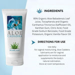 Natural Water Based Personal Lubricant And Vaginal Moisturizer, Organic Aloe Lube For Men, Women And Couples, Non-Staining, Ph Balanced (Unscented 5.5 Ounces, 1 Pack)