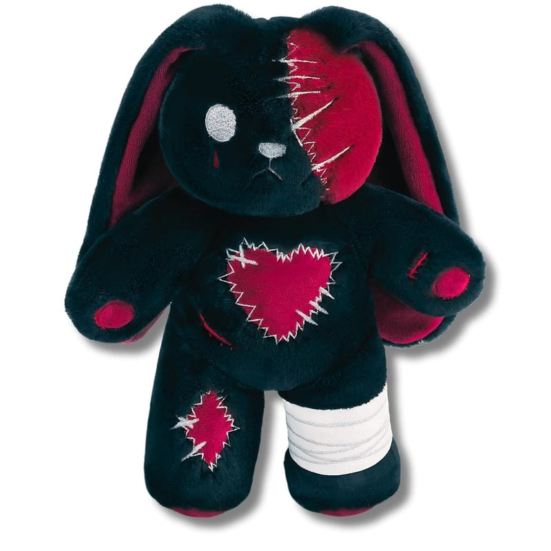 Scary Goth Bunny Plush Creepy Emo Rabbit Stuffed Animal Horror Plushie Anim