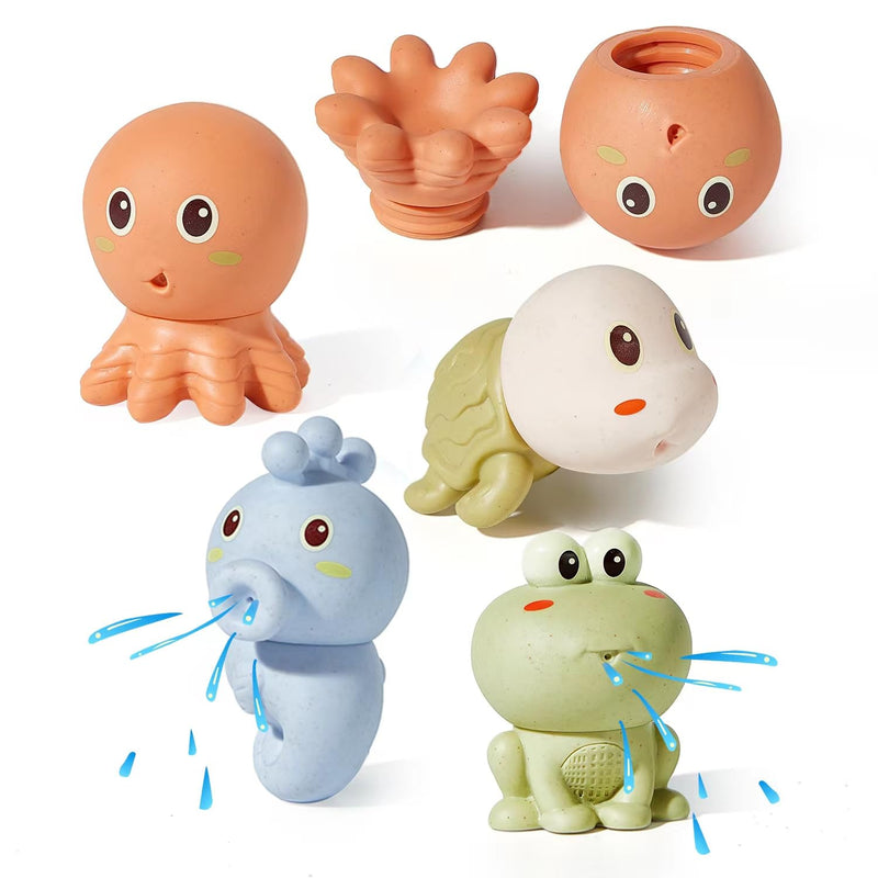 Baby Bath Toys, 4 Pack Bath Toys For Babies 6 12 Months, Water Table Access