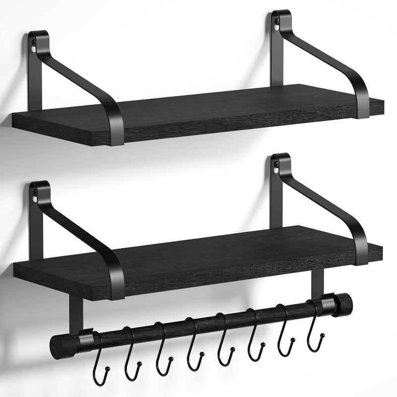 Floating Shelves For Coffee Bar ,Bathroom Shelves With Towel Bar, Wall Shelves