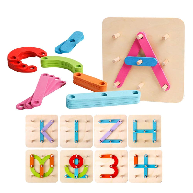 Wooden Letter And Number Construction Activity Set Educational Preschool To