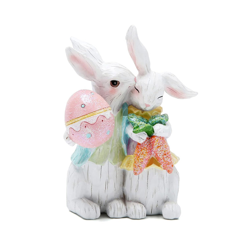 Easter Bunny Couple Decorations Spring Decors Figurines Tabletopper Decoration