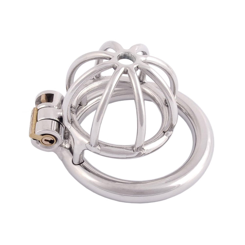 Metal Male Chastity Device Small 304 Steel Stainless Comfortable Cock Cage Adult Game Sex Toy D245 (1.77 Inch / 45Mm)