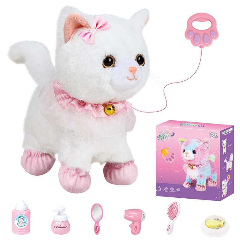 Toy Cat For Kids, Touch And Voice Controlled Remote Control Cat With Leash,