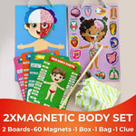 Magnetic Puzzles For Kids – Montessori Puzzles For Toddlers 3-5 – Preschool Game Learning Human Body Parts Anatomy Skeleton – Educational Toys For Boy & Girl